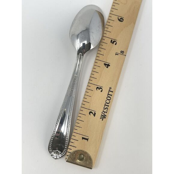 Lenox BEAD Stainless 18/10 Glossy 3 Teaspoons 6.5” Sugar Spoon 6.25” Replacement - Picture 3 of 7